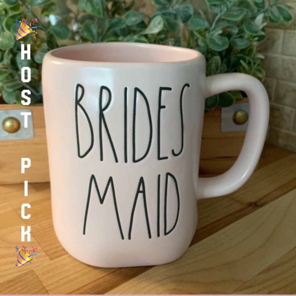 Rae Dunn “BRIDES MAID” LL Pink Ceramic Mug NWT
